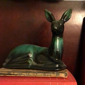 Blue Mountain Pottery vintage laying down deer